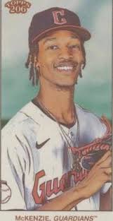 2022 Topps T-206 Triston McKenzie Short Print Piedmont Back Card Wave 1