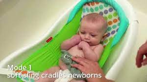 With removable features like a soft newborn sling, an infant support insert, and fun bath time toys, this convertible tub adapts to your. Fisher Price 4 In 1 Sling N Seat Tub Youtube