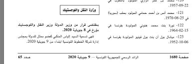 صدر بالرائد الرسمي إنهاء مهام إلياس المنكبي على رأس التونيسار صور math math equations