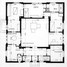 George Muche Bauhaus Model House Plan 1923 Bauhaus Model House Plan Architect Print