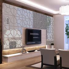 Amazon Com Multi Pieces 4 Squares Modern Design Diy Mirror Effect Wall Stickers Bedroom Living Room Wall Decor Art European Home Decor House Design Home Decor