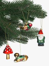 Decorated with christmas ornaments in gold and silver this tree decoration idea is a traditional and a favorite among many. Cath Kidston Blown Glass Christmas Tree Decorations Set Of 4 At John Lewis Partners