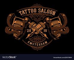 Black And Gold Tattoo Machine Vintage Tattoo Machines Royalty Free Vector Image Sponsored Machines Tattoo Vintage Royalty Tattoo Shop Interior Vintage Logo Design Vintage Tattoo