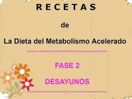 Dieta Del Metabolismo Acelerado Recetas Desayunos Fase 2 1ra Parte Youtu Metabolismo Acelerado Recetas Dieta Del Metabolismo Acelerado Dieta Metabolica