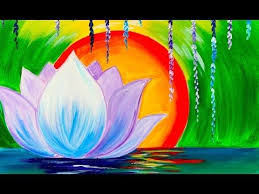 Black And White Acrylic Painting Buddha How To Paint Buddha Holding A Lotus Acrylic Painting Tutorial This Colorful Lotus Flower Art Abstract Flower Painting Acrylic Flower Painting Canvas Abstract