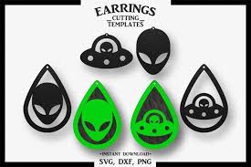 You can copy, modify, distribute and perform the work, even for commercial purposes, all. Alien Earrings Silhouette Cricut Cut File Svg Dxf Png 516588 Cut Files Design Bundles