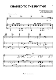 Katy Perry Chained To The Rhythm Official Ft Skip Marley Chained To The Rhythm Sheet Music Katy Perry Sheet Music Digital Sheet Music Sheet Music Direct