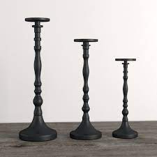 6.3 black metal candle holder by ashland®. Hand Polished Iron Set Of 3 Brilliant Silver Finish And 9 Inches Tall Modern Classics 11 13 Whw Whole House Worlds Scandi Style Tulip Top Candle Holders Artisan Crafted Decorative Candle Lanterns