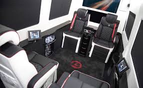 High Roof Executive Coach Custom Interior Mercedes Benz Sprinter Van Conversion Luxury Mobile Offices Car Interior Vw Van Sprinter Van