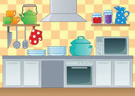 What to put on a cartoon kitchen set? Everyday Cleaning Tasks And Tips In The Kitchen Kitchen Themes Kitchen Cartoon Kitchen Clipart