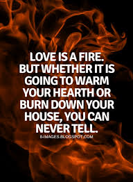 Quotes Love Is A Fire But Whether It Is Going To Warm Your Hearth Or Burn Down Your House Quotes