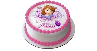 Sofia the first cake topper with castle party cake decoration girls birthday decoset. Princess Sofia Cake