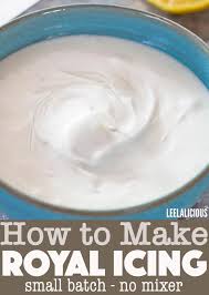 This Egg White Royal Icing Recipe Is Easy To Make Without A Mixer This Small Batch Reci Royal Icing Recipe For Gingerbread House Easy Icing Recipe Royal Icing