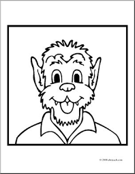 Free printable wolf coloring pages for kids. Clip Art Halloween Faces Werewolf Coloring Page I Abcteach Com Abcteach