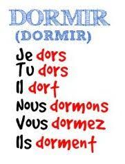 Dormir French Verb Conjugations Related Keywords
