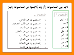 تمارين في ادوات الإستفهام بسينة بقاعي لغة عربية