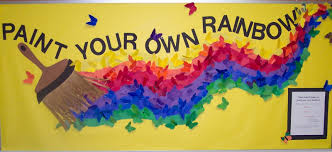 Paint Your Own Rainbow Inspirational Inspirational Bulletin Boards Art Bulletin Boards Rainbow Bulletin Boards