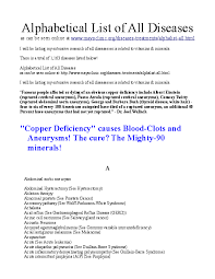 See a list of providers at us news. Doc Alphabetical List Of All Diseases James Henry Academia Edu