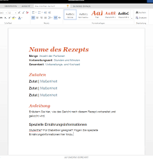 Dann findest du hier vielleicht die richtige vorlage für dich! Rezept Als Vorlage Zum Runterladen Wordvorlage De