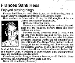 Frances Santi Hess (1915-1999)