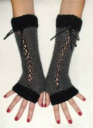 You will be directed to either a designer's website where you can get their free pattern at their website or you will be directed to a designer's store where you can purchase their paid patterns. Fingerless Gloves Grey Black Corset Arm Warmers Handknitted Etsy Fingerless Gloves Arm Warmers Crochet Gloves