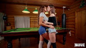 SolaZola and Luxury Girl pleasuring pussies on top of the pool table