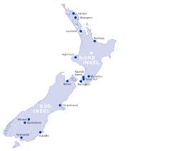 Wir freuen uns auf sie! Orts Schulwahl Neuseeland Map Sprachreisen
