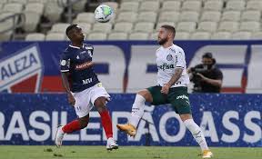Total, 8, 2 (25%), 4 (50%), 2 (25%). Fortaleza X Palmeiras O Liberal