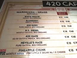 The coffeeshops have an actual menu with the types of marijuana, these types are grown from different plants. What Happens In An Amsterdam Coffee Shop Bren On The Road