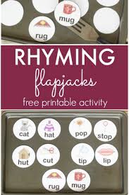 How's that for a variety of alphabet activities for preschoolers? Rhyming Flapjacks Game Pre K Pages