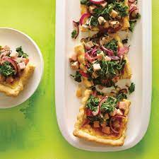 Quiche A L Oignon Au Jambon Blanc Et Au Kale Ricardo Onion Tart Vegetable Recipes Recipes