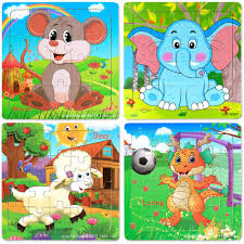 Glossy wooden shark jigsaw puzzle with each chunky interlocking piece numbered 1 to 10. Set Of 4 Puzzles Wooden Jigsaw Puzzles For Kids Age 2 5 Year Old Animals Preschool Puzzles For Toddler Children Learning Educational Puzzle Toys For Boys And Girls Jigsaw Puzzles Toys Games