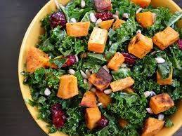 Pin By Lin Cross On So Many Things Sweet Potato Kale Spring Salad Recipes Kale Sweet Potato Salad
