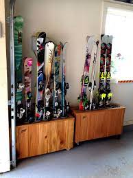 Freestanding Ski Rack Hand Crafted Cedar Ski Rack Gear Room Ski Storage