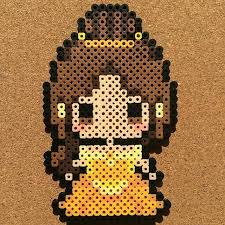 Hama Beads Belle La Belle Et La Bete Perles Hama Kawaii Motifs Perles Hama Billes De Fer