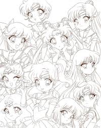 Lineart Sailor Moon Chibis By Rurutia8 On Deviantart Sailor Moon Coloring Pages Sailor Moon Art Moon Coloring Pages