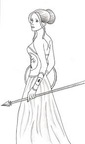 Lady Athena By Flamefireheart On Deviantart Greece Drawing Art Line Art