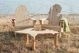 Americana game table and coffee table. Michigan Adirondack Chair Set With Upper Peninsula Coffee Side Table By Michiganstudio On Etsy Https Michigan Decor Adirondack Chair Adirondack Chairs Painted