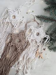 Macrame Shooting Star Christmas Decor Christmas Home Decor Etsy Macrame Patterns Boho Christmas Amazing Christmas Gifts