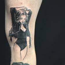 Cute Bar On The Back Of The Leg Right Behind The Knee To Make Sure It Hurts Tattoo Blackwork Bae Black White Tattoos Tattoos Sleeve Tattoos