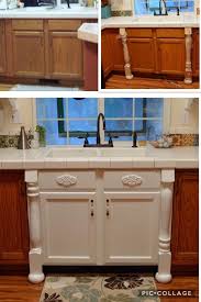 Diy To Make A Kitchen That Looks Farm House By Adding A Little Paint And A Couple Pieces Of Wood So Ea Kitchen Renovation Kitchen Design Diy Kitchen Cabinets