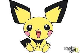 How To Draw Pokemon Pichu Step 9 Pokemon Drawings Easy Drawings Cute Drawings