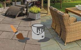 The rule of thumb was over there to seal the stone before grouting / jointing it , reducing the porosity which in turn reduced the chances of staining during the jointing process,and or other trades working on or around the area.some were pre sealed in manufacturing if your floor was sealed during installation or pre sealed the cuprinol should. Can I Paint My Patio Advice When Painting Your Patio Slabs