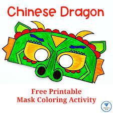 Free printable chinese dragon masks for kids to color for chinese new year. Chinese Dragon Mask Printable Coloring Activity Jdaniel4s Mom