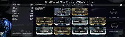 Submitted 2 years ago by ninjase. Steam Community Guide Warframe Advanced Builds Guide Mag Mag Prime