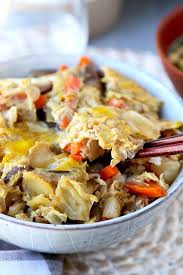 Gemuse Oyakodon Bringen Sie Dieses Traditionelle Japanische Gericht In Ihre Kuche Ohne Huhn Dieses Oyakodo Japanische Gerichte Rezepte Japanische Rezepte
