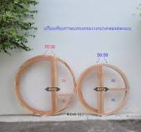 วงกบโค้งวงกลมกับหน้าต่างครึ่งวงกลมไม้สะเดา-อบแห้ง ROW-003