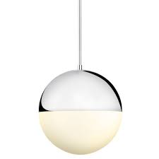 Lights Com Ceiling Pendant Lighting Powell Led 14 Chrome Globe Pendant