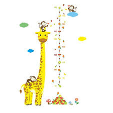Winhappyhome Giraffe Animals Kids Height Growth Measurement