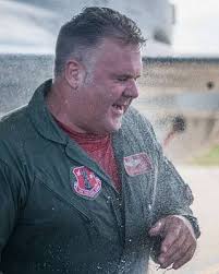 Family and friends douse Lt. Col. Scott Key after his